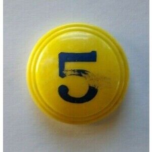 Vintage Pinball Machine Bumper Cap Part Original 1950s Yellow Marble #5 Small
